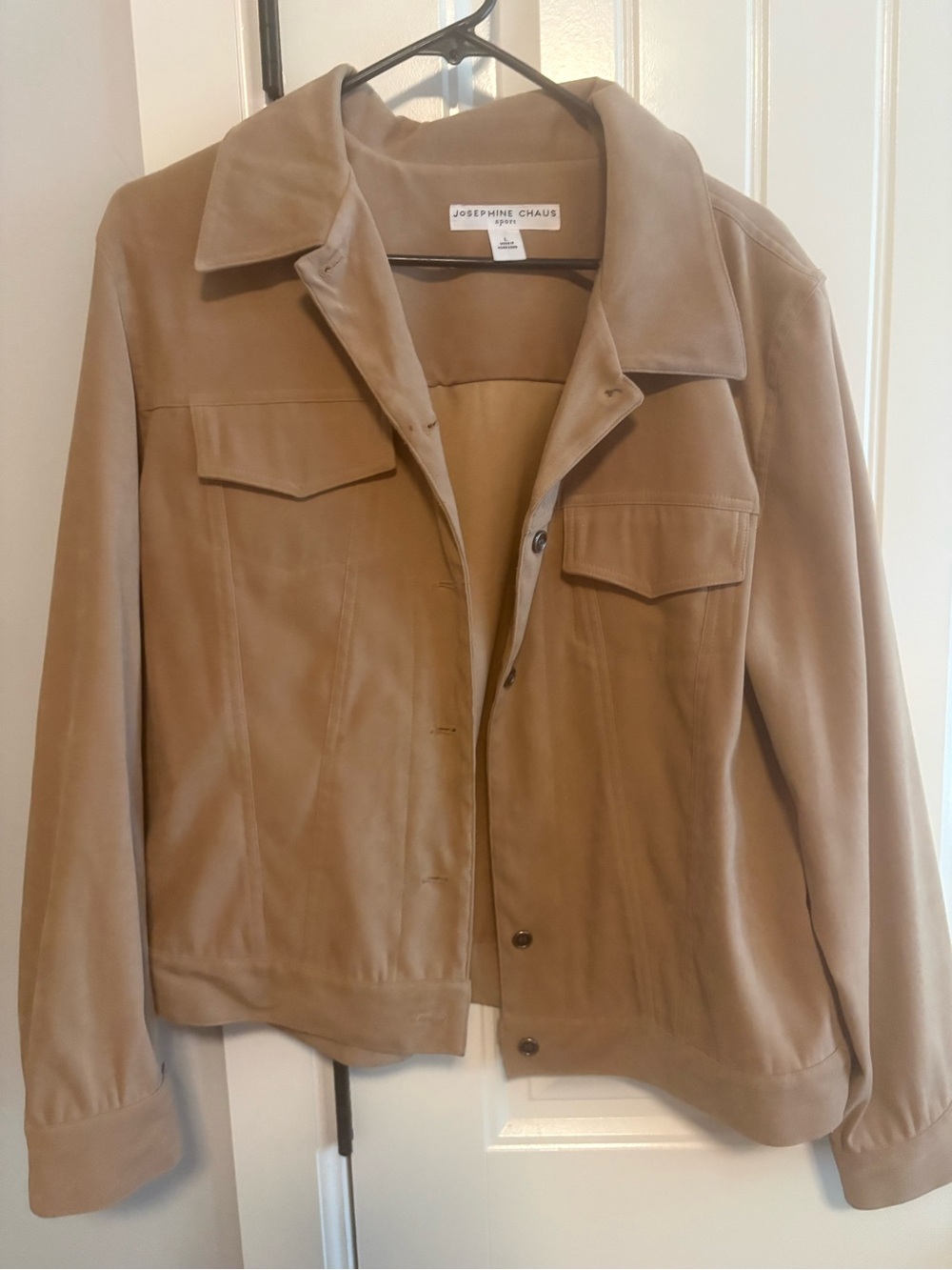 Josephine Chaus Light Brown Suede Jacket with Flap Pockets